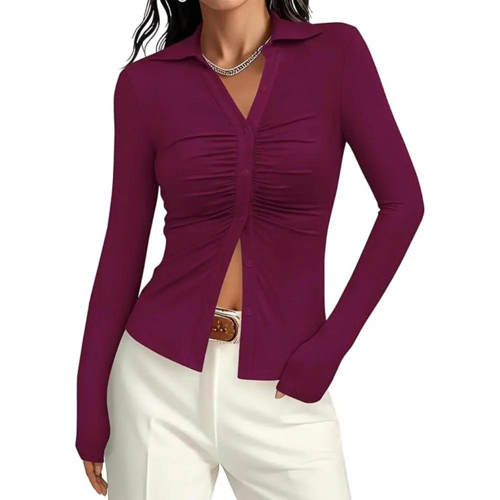 Everyday Ruched Slim Fit Shirt